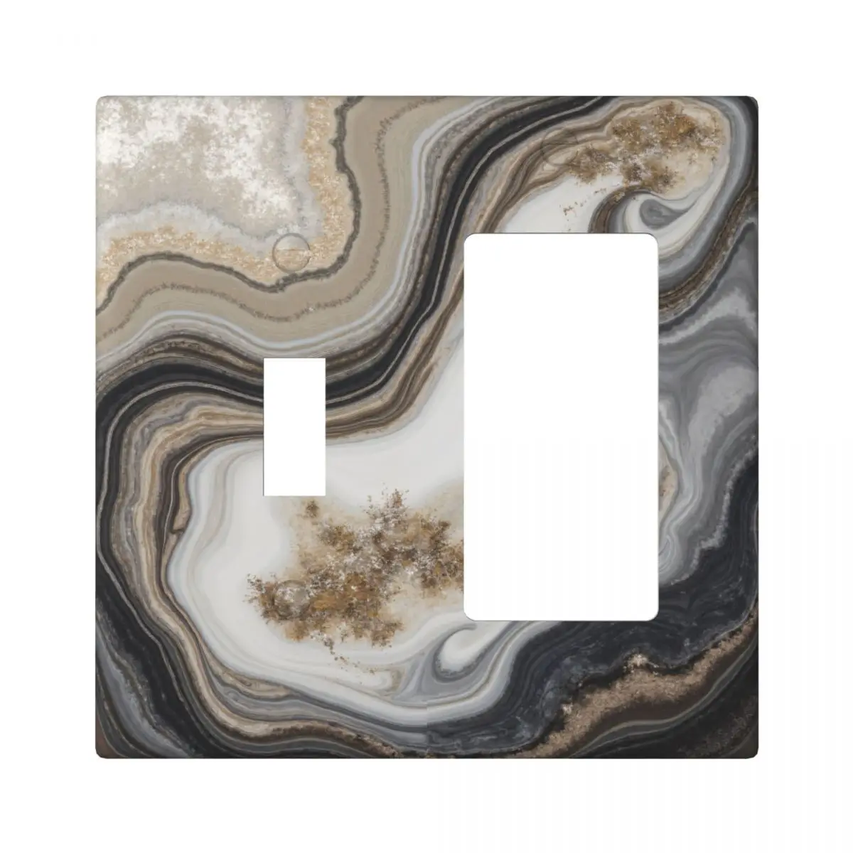 

Wallplate Decor Light Switch Plate,light toggle switch covers for wall,outlet cover gold,2 Gang Toggle