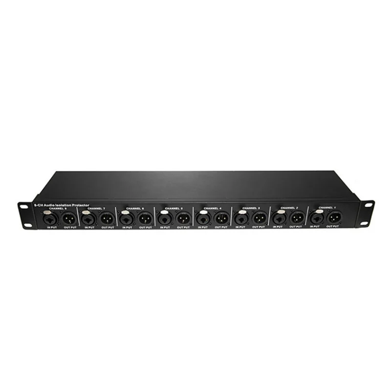 

T8 Multi-Function 8-Channel Audio Isolator 1U Rack Mounted XLR 6.35Mm Audio Isolator Eliminates Current