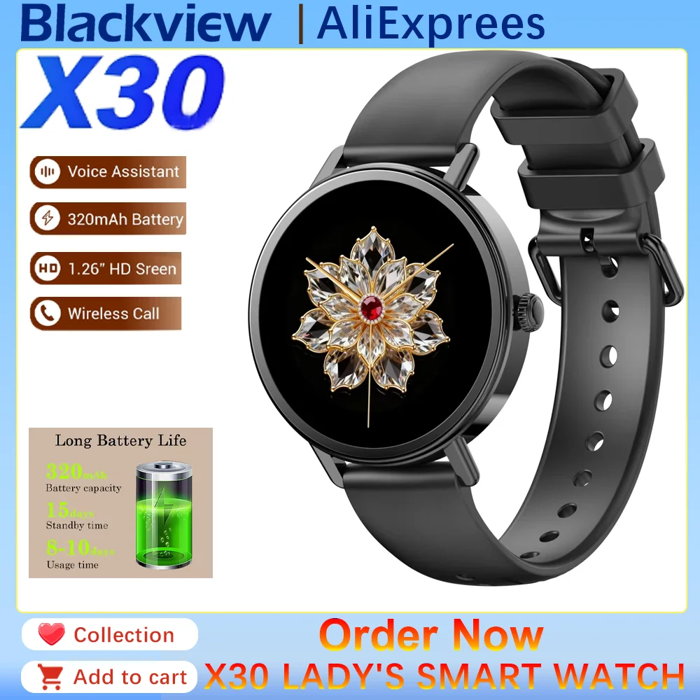 IOWODO New X30 Lady's Watch with Health Monitoring Fitness T