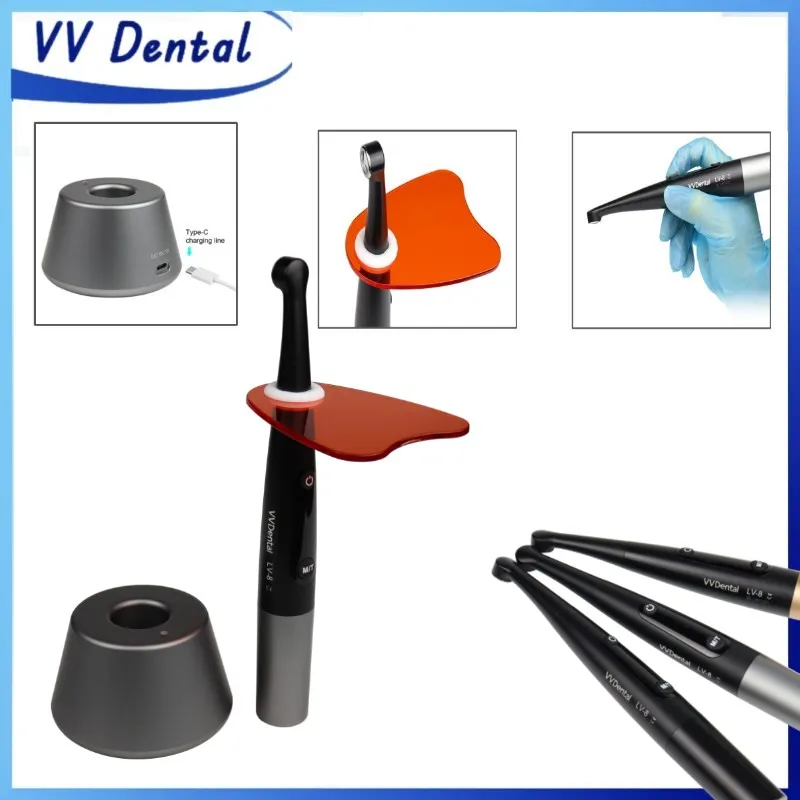 Vv-Luz De Curado De Resina Inalámbrica Dental, Dispositivo Inalámbrico De Higiene Bucal, Lámpara De Curado De 1 Segundo, Pantalla Hd De 1000-2200 Mw/C ㎡ — -45%, 40.66€ Coupon, from 49.69€ – 45% descuento – €49.69
