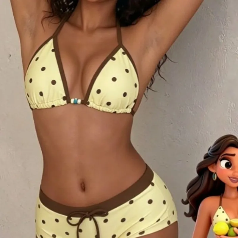 New polka dot sweet and spicy bikini pure desire split swimsuit island vacation bikini