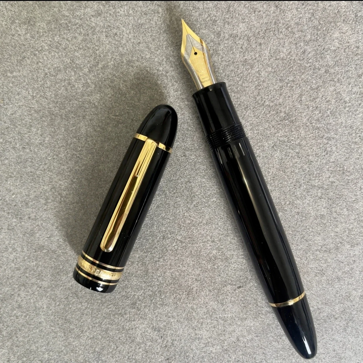 أعلى جودة MB # 149 مشبك ذهبي فضي قلم حبر أسود كبير رقم 8 بنك الاستثمار القومي ممارسة الأعمال الكتابة امتصاص الحبر