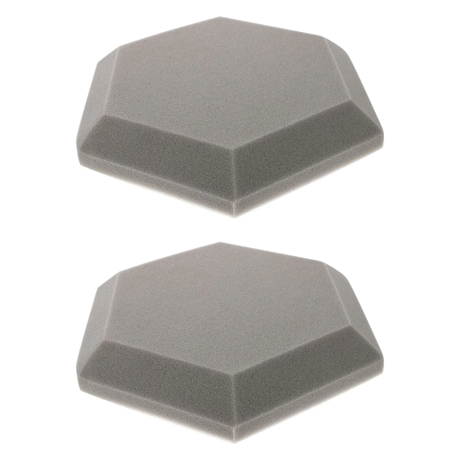 

2pcs Hexagon Shaped Acoustic Panels Sound Absorbing Wall Boards For Indoor Noise Reduction Home Use Soundproof Pad Dense Pore
