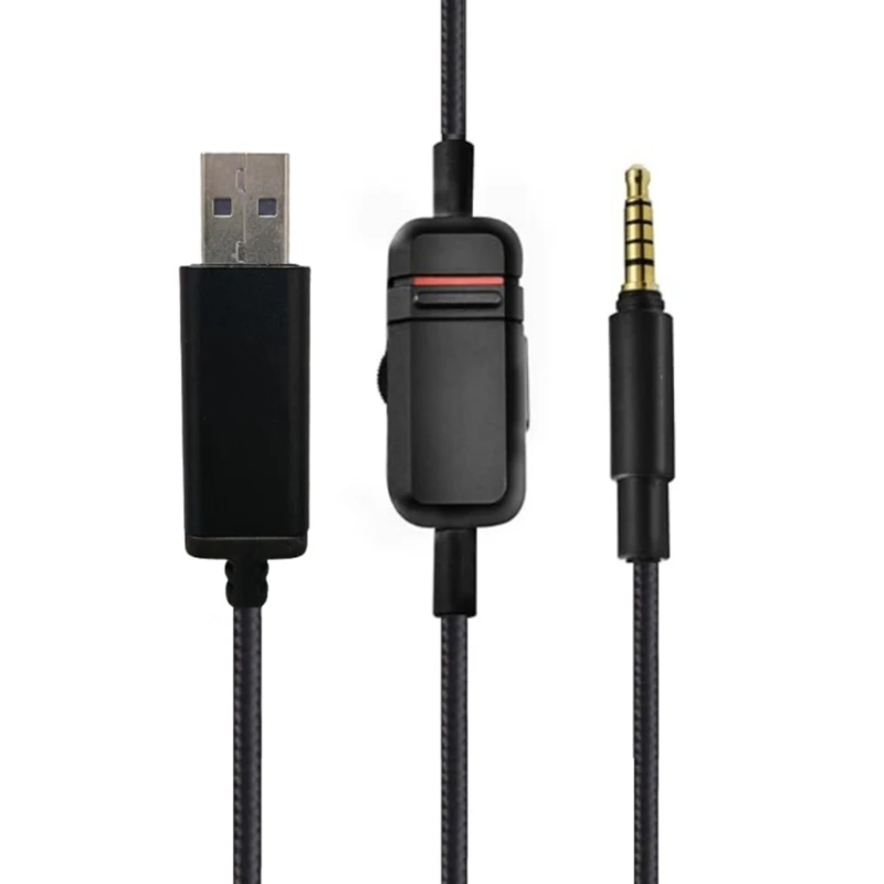 Nylongeflochtenes 3,5-mm-Headset-Kabel Ersatz für MMX300-Kopfhörerkabel D46B