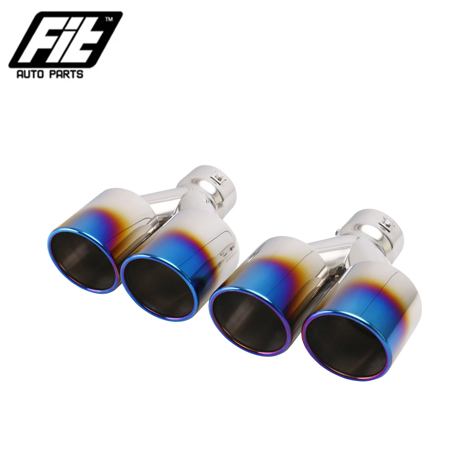 

1PCS Stainless Steel Exhaust Pipe 3'' inlet 4" outlet Universal Car Dual Muffler nozzle Tips