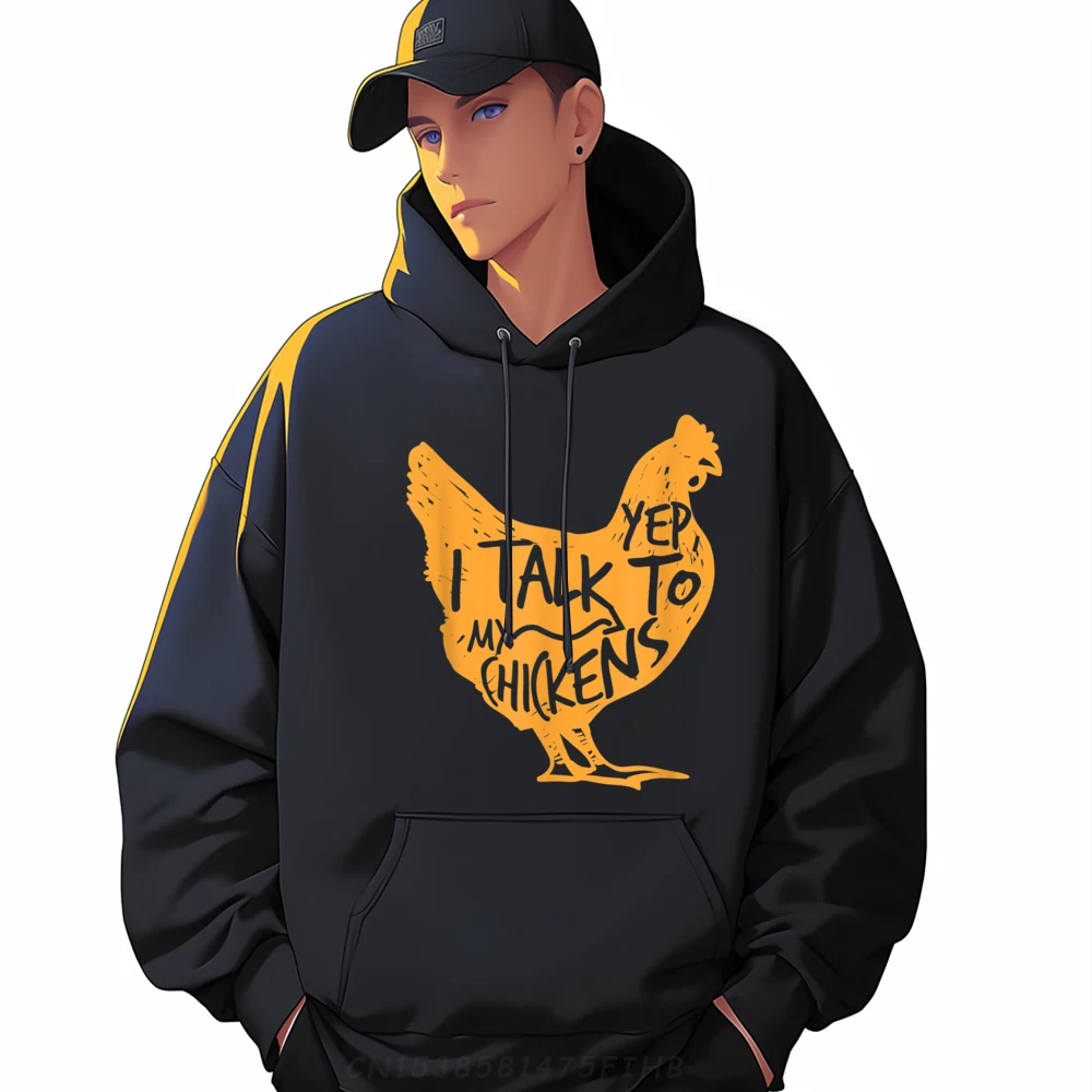 

Sweatshirt Chicken Shirtsi Talk To My Lovers Day Funky Printing Long Sleeve Crew Neck Woman Hoodies Printing Hoodies