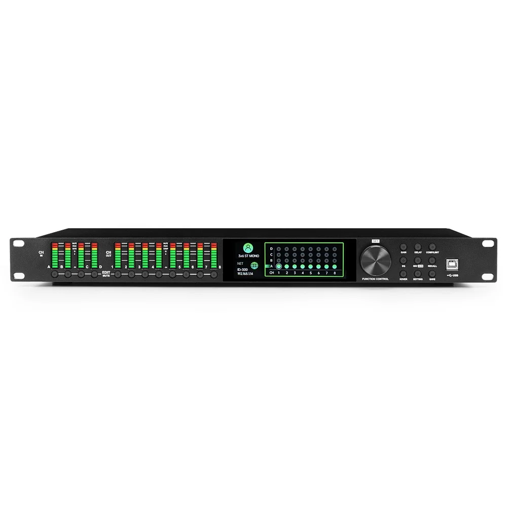 LD448 FIR 4 in 8 Out DSP Speaker Processor Professional Dj Sound System Digital Speaker Management DSP Crossover o Processor