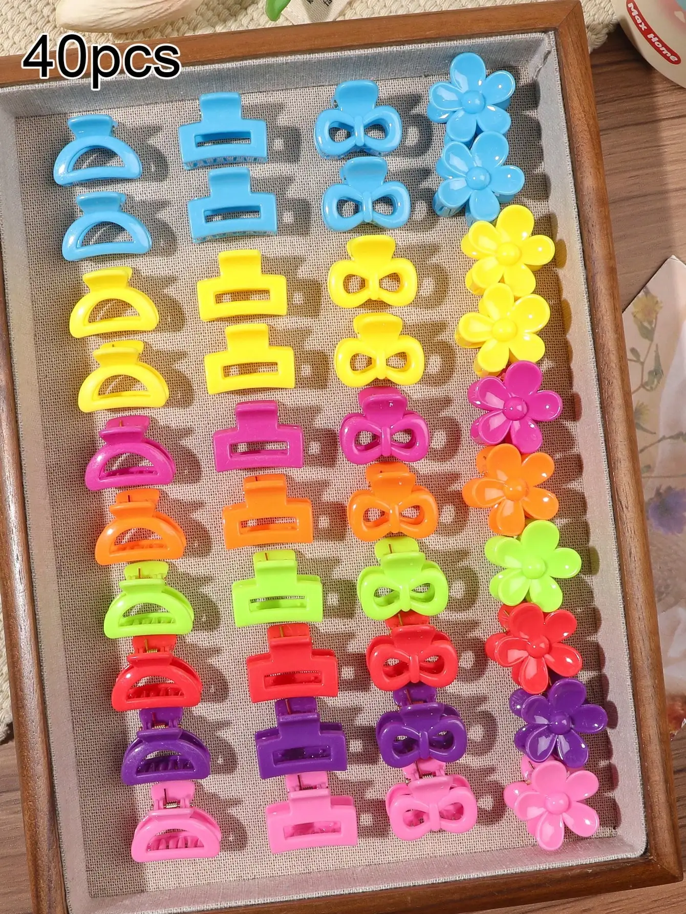 40 Stück langlebige Mini-Haarklammern, ideal für Kinder und Erwachsene, zur Haarstyling-Dekoration, zum Befestigen von Ponyfransen, mit starkem Halt, Multifunktions-Klemmklammern – Detail 8