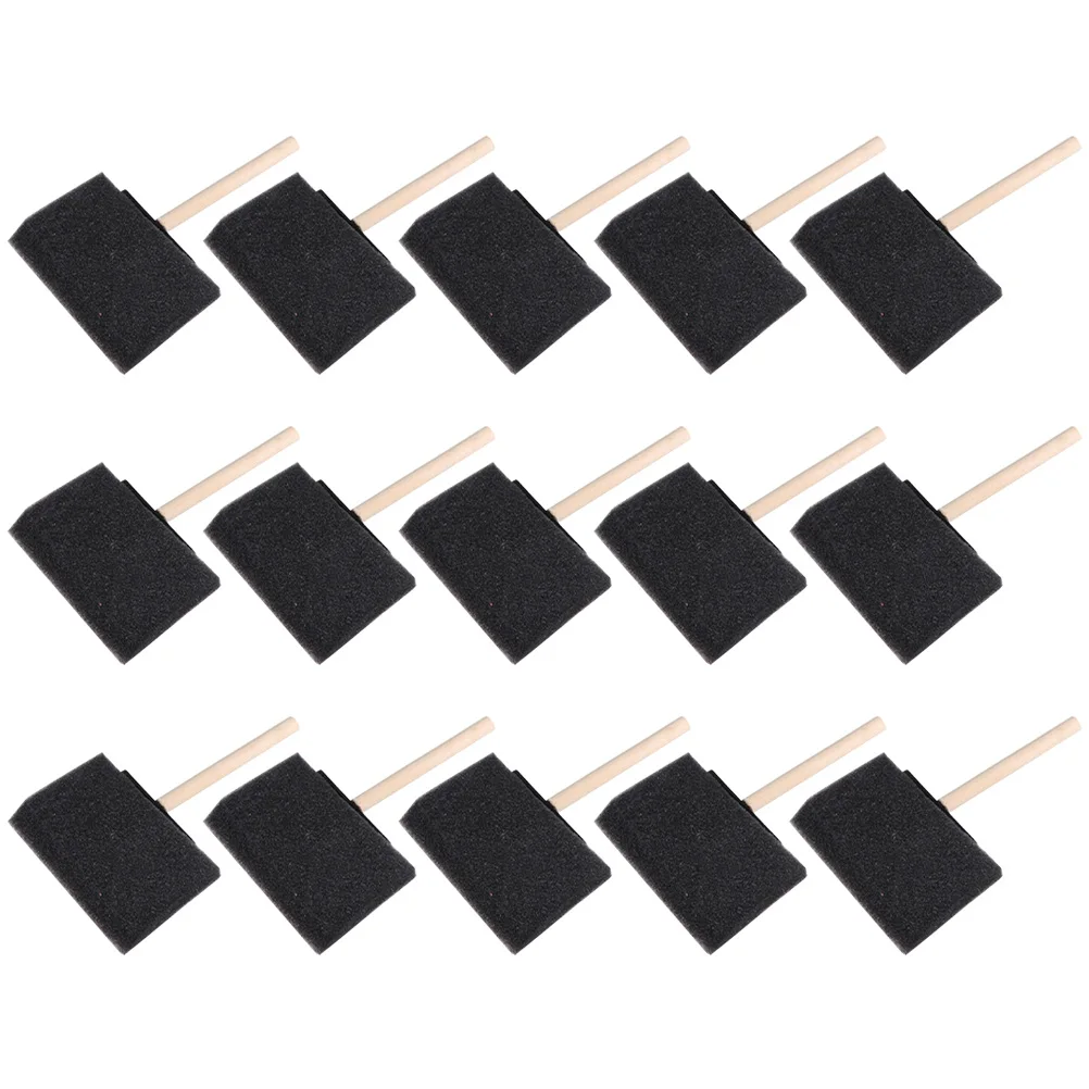 

15Pcs Wooden H Sponge Brush Kids Graffiti Tools Paint Foam Brushes Easy Clean Portable Creative H crafts Family Develop