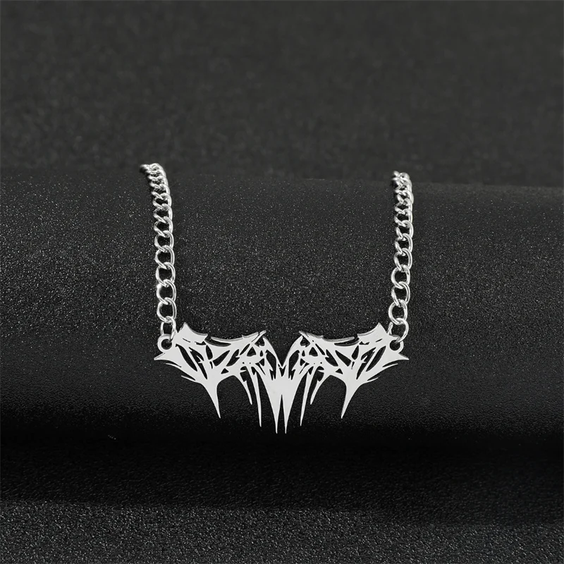 Fashion Punk Spider Halloween Pendant Necklace Stainless Steel Couple Jewelry Accessories Gift Wholesale