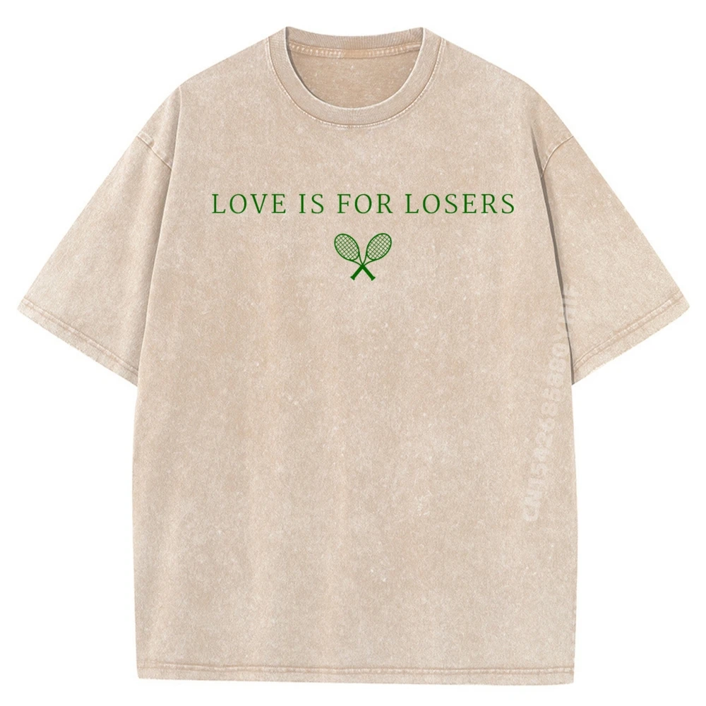 

Love Is For Losers Tennis Funny for Tennis Player Зеленые футболки с рисунком Мужская потертая одежда большого размера