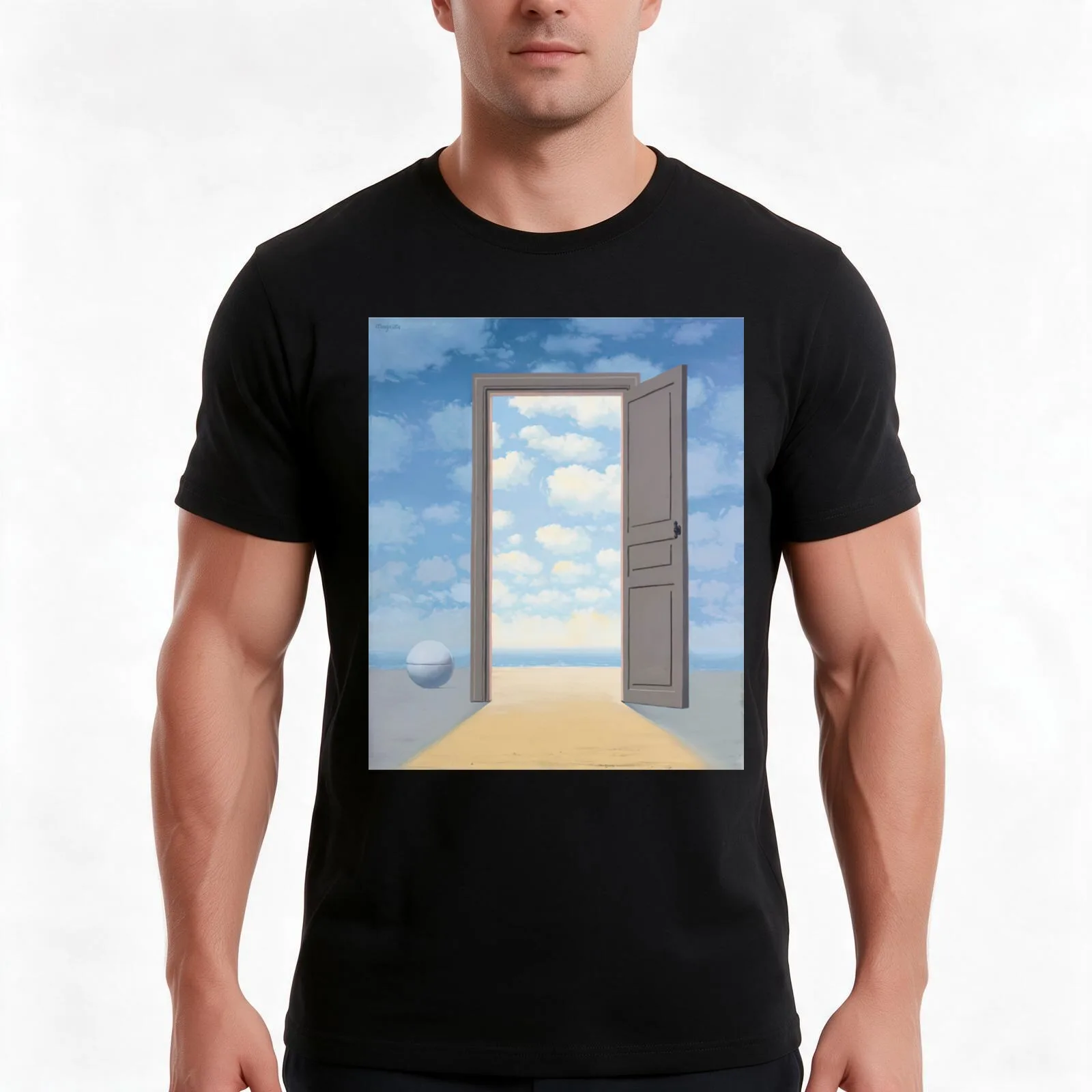 rené magritte Merging Lightness and Symbolism art and gift for sales T-Shirt Summer Casual Cotton Tee Vintage Graphic Print
