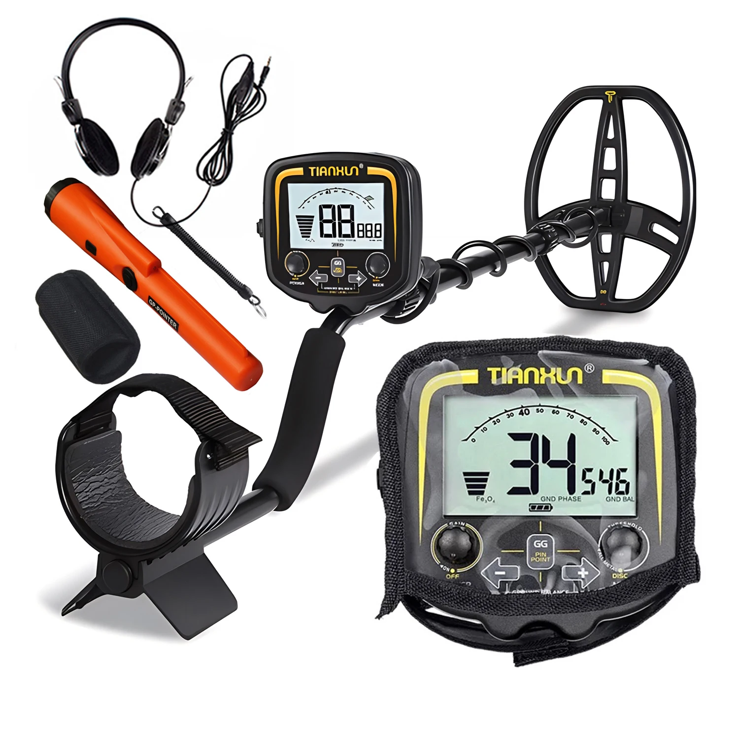 تحت الأرض للكشف عن المعادن TX-850 المهنية الماسح الضوئي مكتشف الذهب حفار الكنز هنتر دبوس مؤشر شاشة الكريستال السائل الكاشف #1