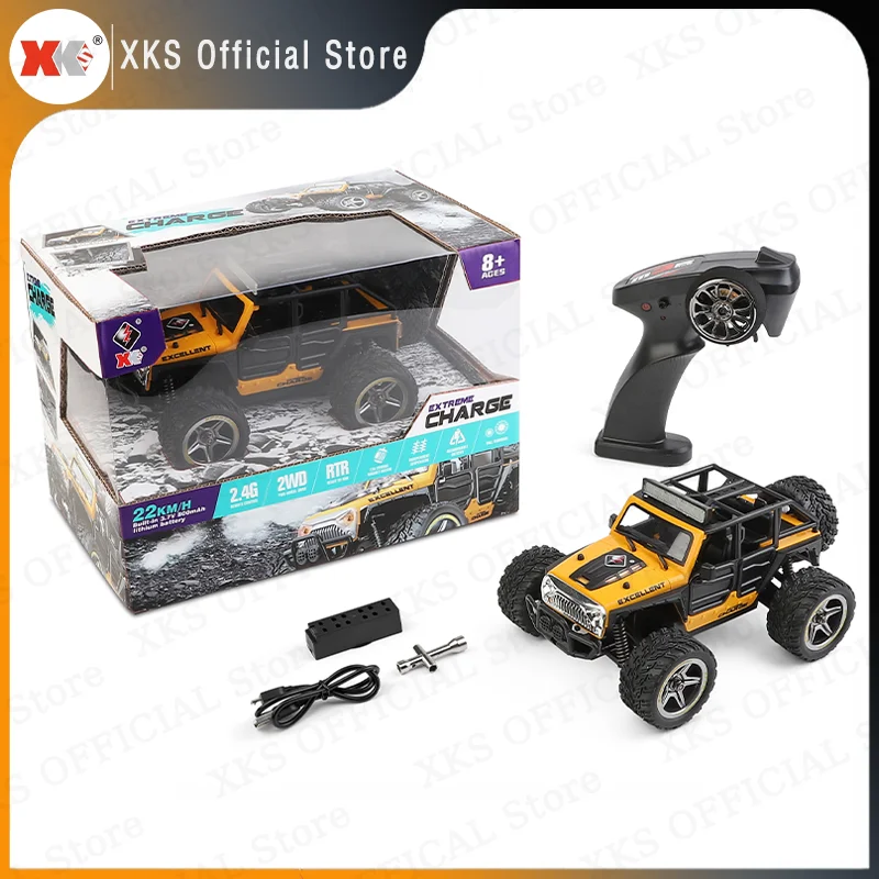 Wltoys XKS 22201 RC Car 1/22 2WD modele pojazdów Propotional 2.4G sterowanie Withe W/Light Off-Road Climb zdalnie sterowana ciężarówka zabawka dla