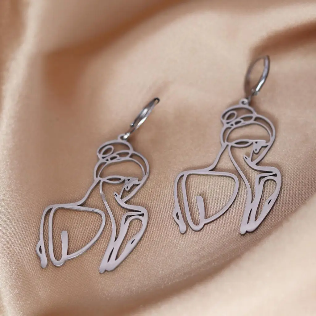 Kinitial-pendientes minimalistas para mujer, joyería con dijes de Química, tallado con láser, Sephirot, Kaballah