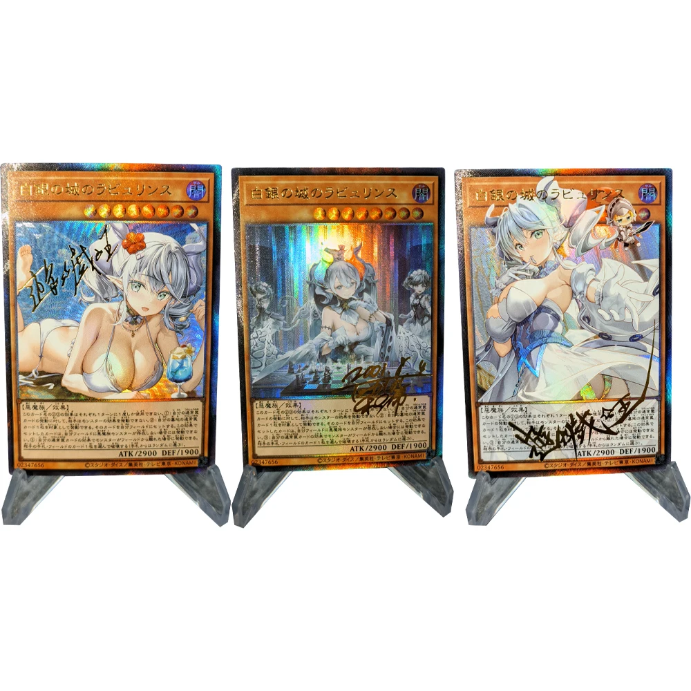 3 Pçs/set Anime Yu Gi Oh! Labrynth coleção de cartas de jogo cartão de assinatura cor refração flash bronzeamento uv presentes para crianças 59*86mm