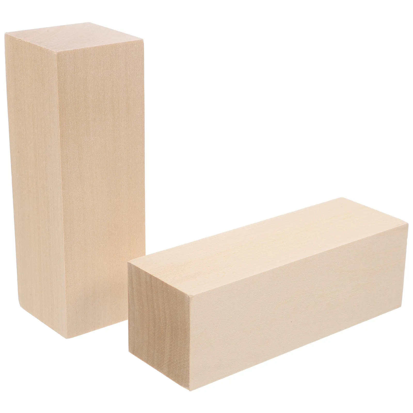 

2Pcs Rectangular Basswood Carving Blanks Smooth Finish DIY Wood Blocks for Art Crafts Decor DIY Carving Wood Blocks