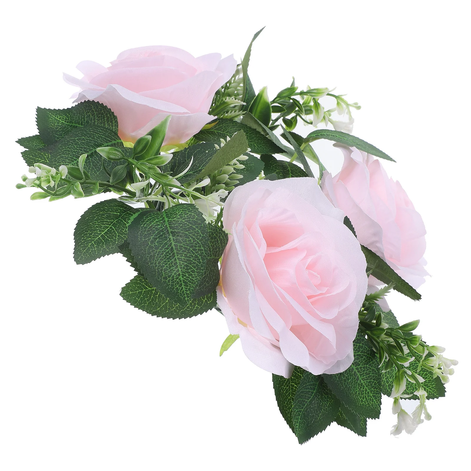 

Rose Wreath Artificial Flower Ring Realistic Wedding Banquet Table Decoration Rose Ring Wedding Party Decoration