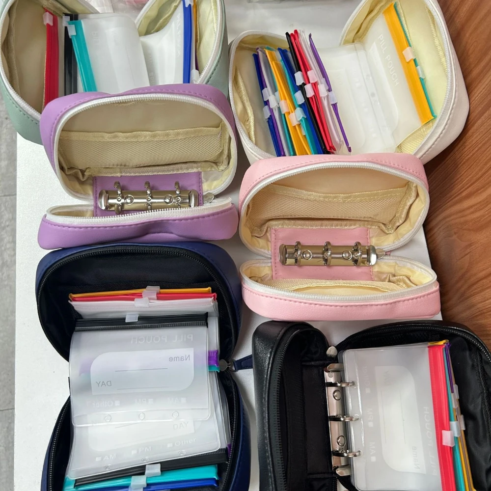 Wasserdichtes Pillenbeutel-Set, 14 Stück Beutel Innen, A8 Pillenbeutel für Reiseorganisation, Flexibler Ordner für Medikamente, Tragbar – Detail 6