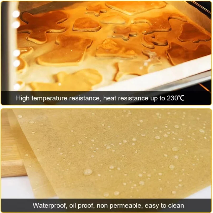 200/100/50 шт., бумага для выпечки, антипригарный пергаментный лист для выпечки для духовки, воздушной фритюрницы, коврик для гриля, бумага, упаковочная бумага для пищевых продуктов, инструмент для выпечки