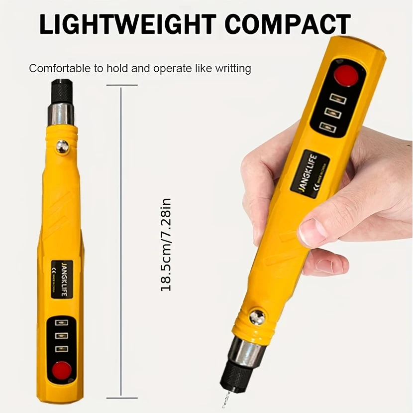 Imagem -04 - Usb Cordless Rotary Tool Kit Woodworking Gravação Pen Faça Você Mesmo para Jóias Metal Glass Mini Broca sem Fio