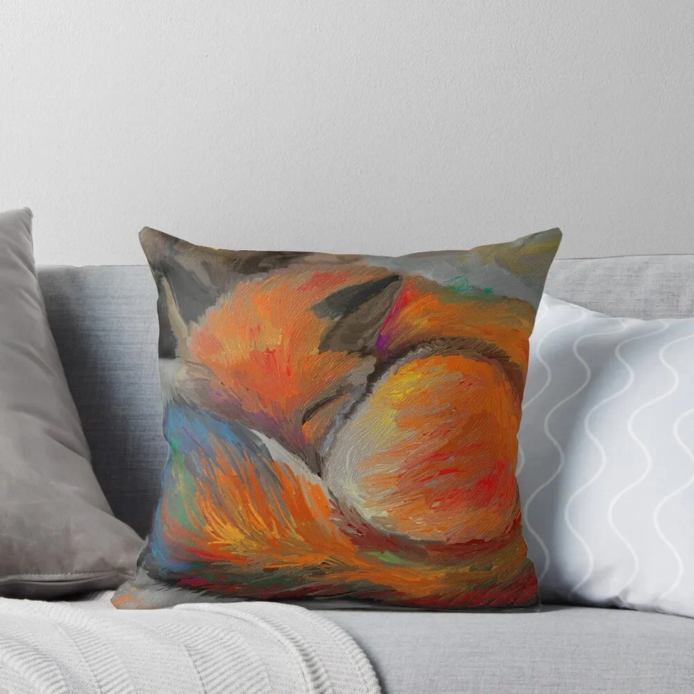 

Sleeping Fox (painting) Throw Pillow Luxury Sofa Cushions pillowcases for sofa cushions Sofa Pillow Cover pillow