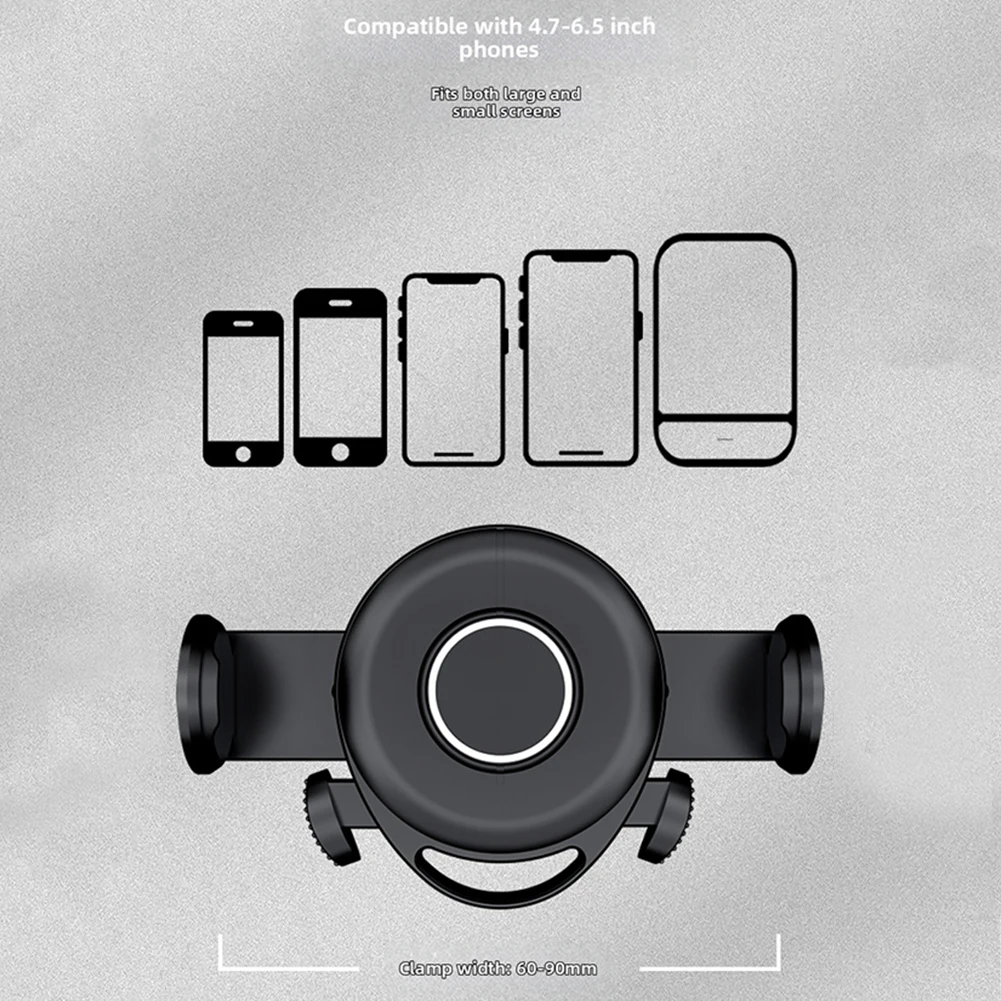 

1pc Phone Mount 360° Rotating Dashboard Phone Mount One-Handed Adjustable Holder For 4-7inches ABS 100*127*105mm Phone Holder