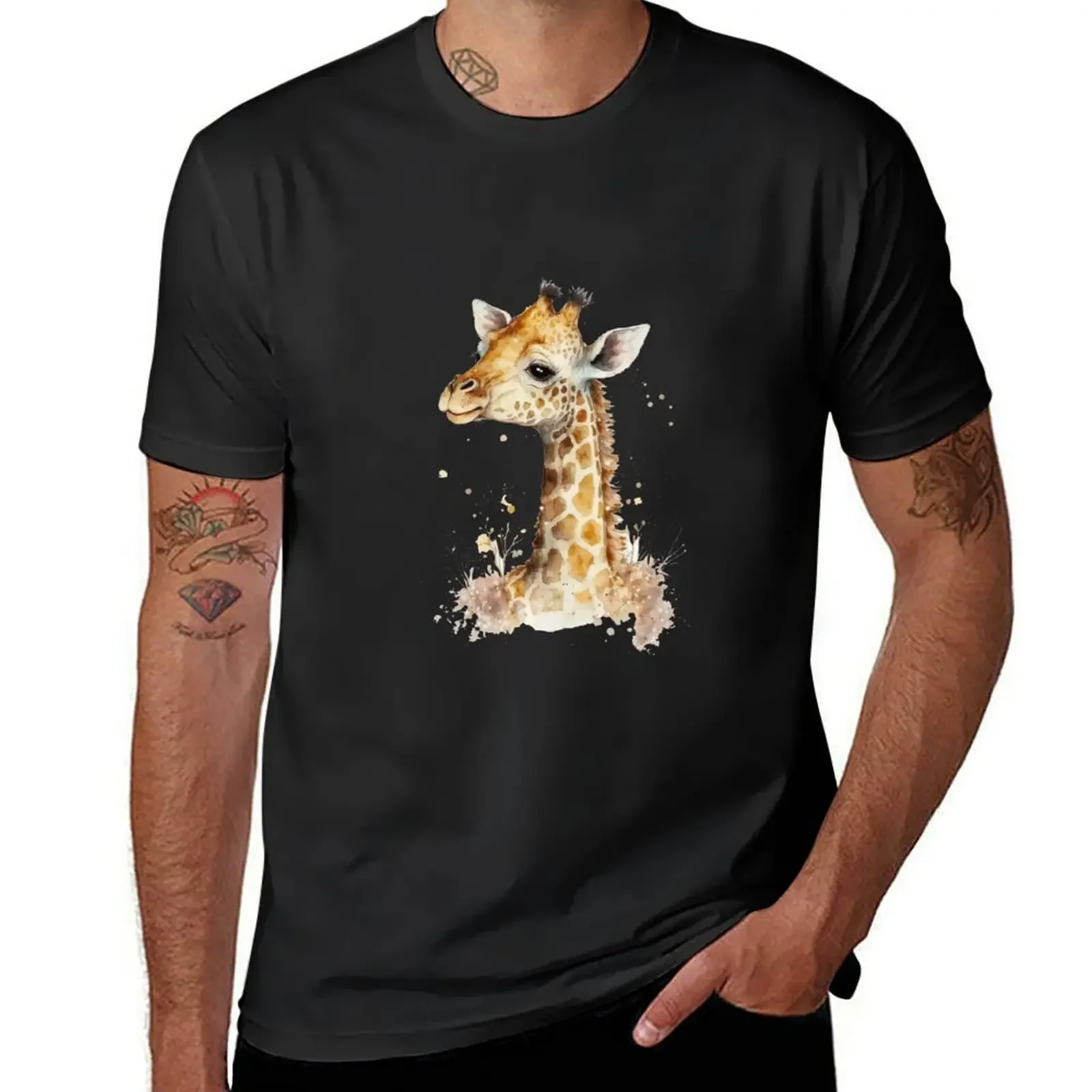 Adorable giraffe T-Shirt vintage t shirts Aesthetic clothing sweat t shirts men