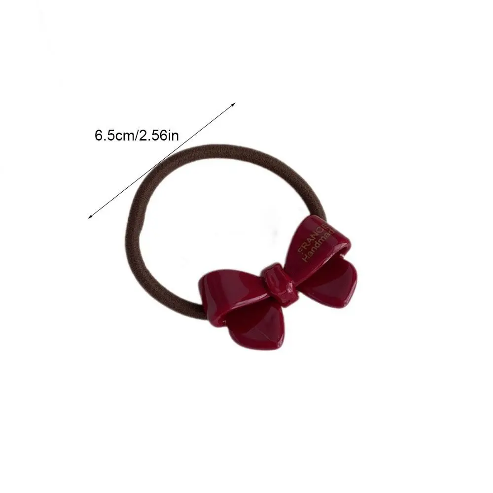 Estilo coreano bowknot corda de cabelo faixas de cabelo titular rabo de cavalo acetato arco scrunchies acessórios para o cabelo headwear ácido acético laço de cabelo