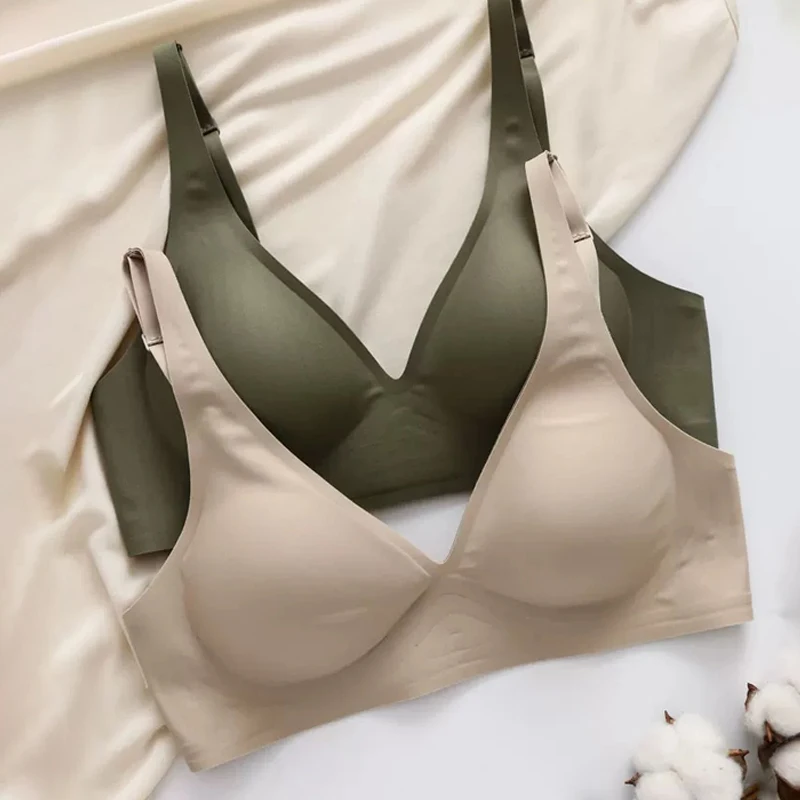 1 pz reggiseni senza soluzione di continuità biancheria intima da donna reggiseno senza fili morbido imbottito intimo femminile push up biancheria intima sexy indumenti da notte