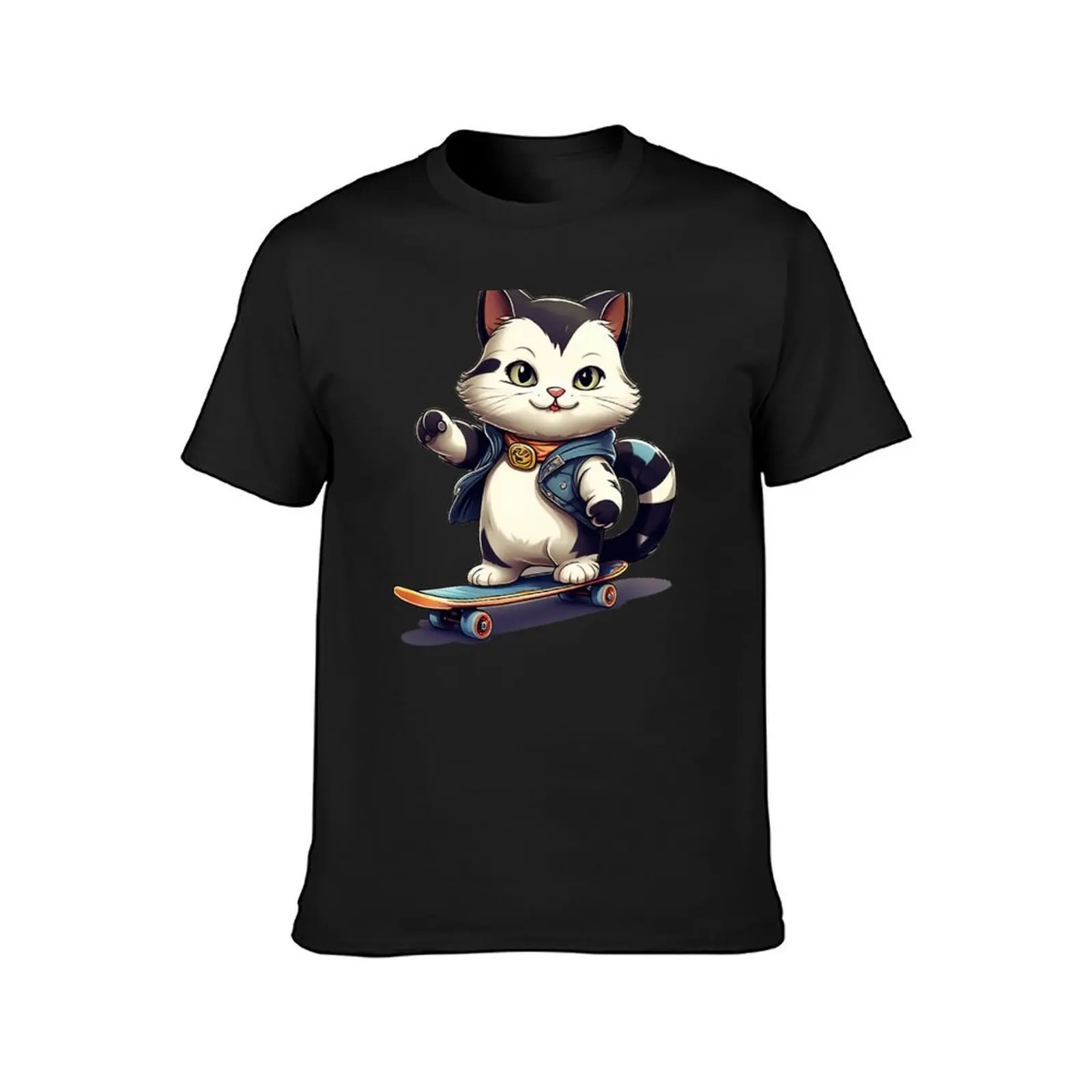 The Skateboard Cat T-Shirt tees summer clothes mens t shirt