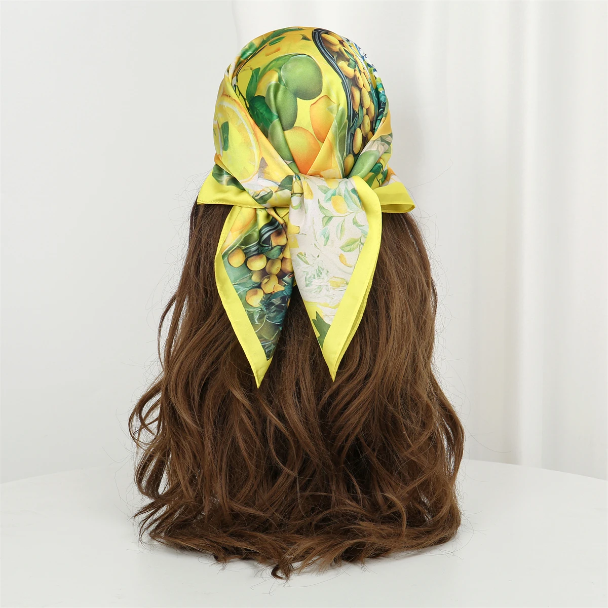 Fashion Print Silk Hairbands Summer Lemon Scarf Women 2026 New Elagant Bandana Neck Kerchief Head Bands Foulard Female Scarfs image 6