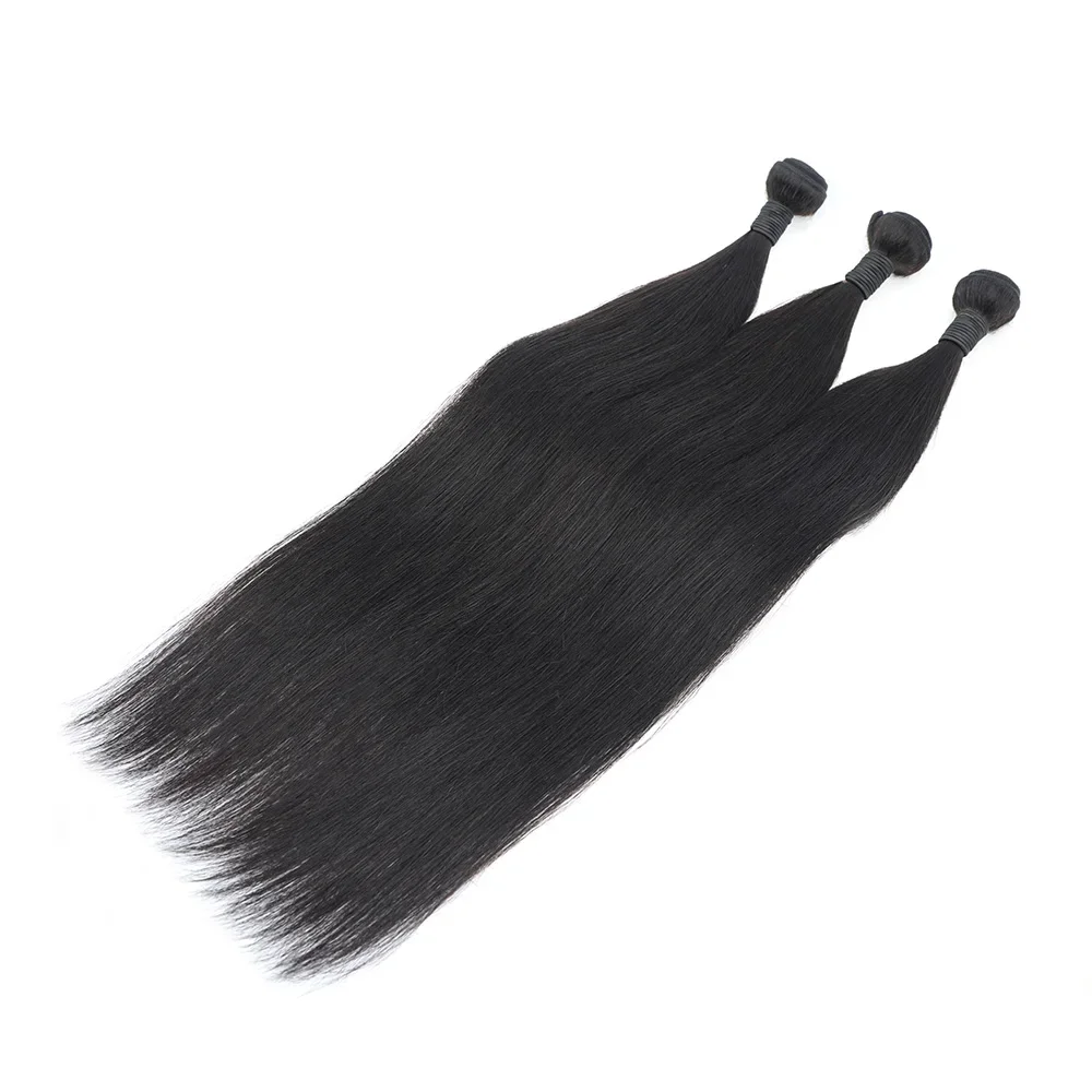 Bliss-Bundles de cheveux raides brésiliens pour femmes noires, extensions de cheveux humains Remy, 1/3 pièces