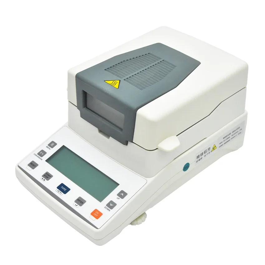 

110g 0.01g Lab Moisture Analyzer Tester Digital Laboratory 100% Moisture Balance Halogen Moisture Analyzer Meter for Grain Food