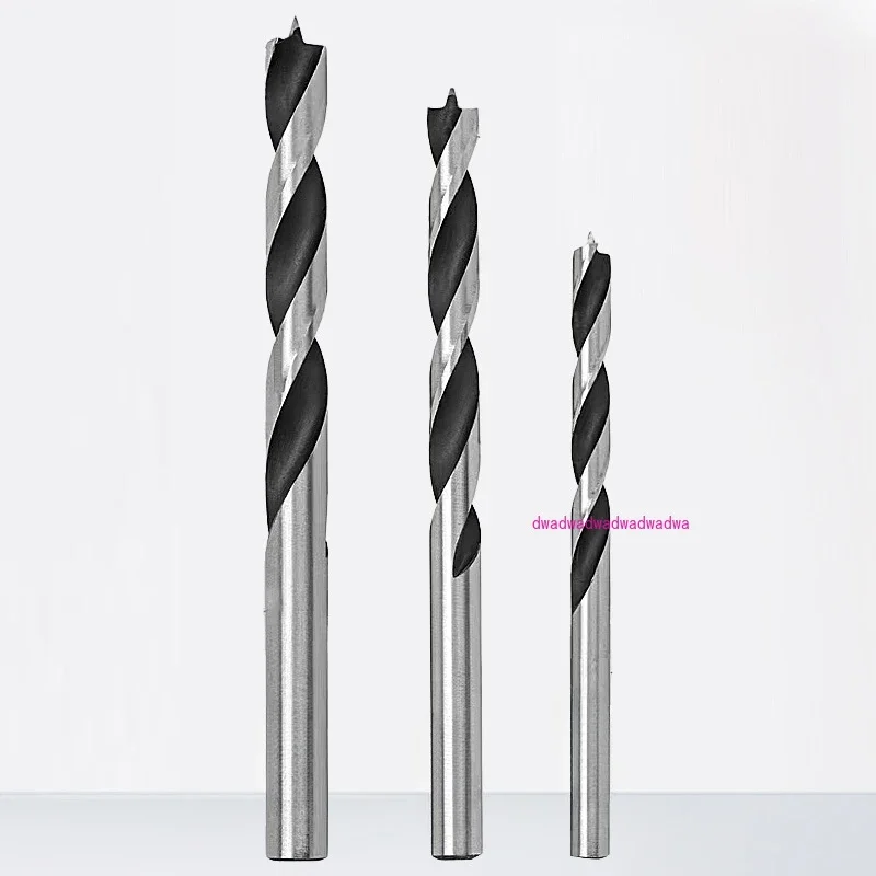 Woodworking three-pointed drill bit positioning and punching special opening high carbon steel twist