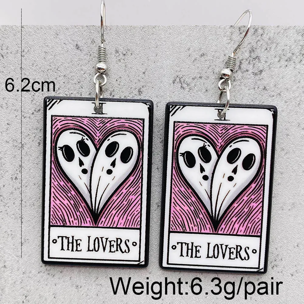 New Christmas Earrings Horror Pumpkin Ghost Magic Frog Boiler Acrylic Earrings Halloween Decoration Gift