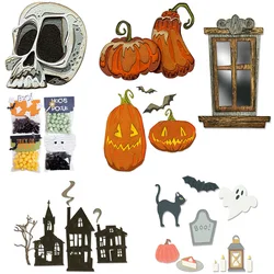 Halloween Straszny Szkielet Metalowe Wykrojniki Dynia Duch Miasto Zestaw Wykrojników Do DIY Scrapbooking Album Dekoracyjny Tworzenie Kart