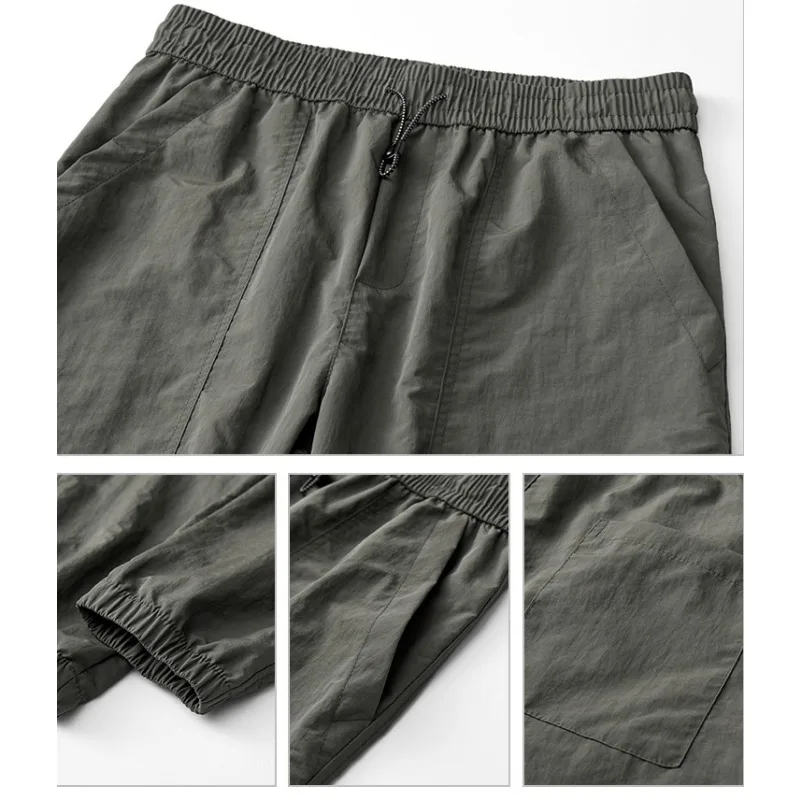 Men's Cargo Man Pants Spring Autumn Quick Drying Waterproof Breathable Side Pockets Gym Outdoor Sport Pants Ropa Hombre