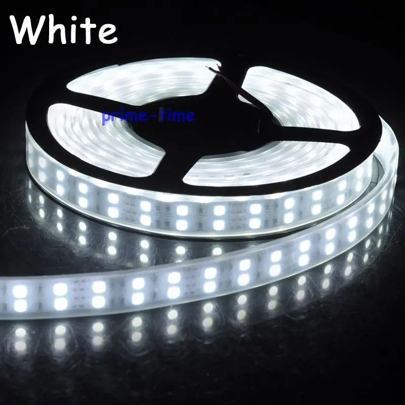 Double Row LED Strip SMD 5050 120LEDs/m 12V/24V IP20/IP67 Waterproof flexible Light 5meter/lot White/Warm White/RGB Color