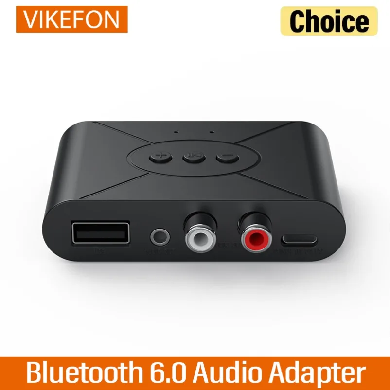 Portable Bluetooth 6.0 Receiver Plug And Play Wireless Audio Adapter Buttons One Click Answer Call For Car Speaker Amplifier