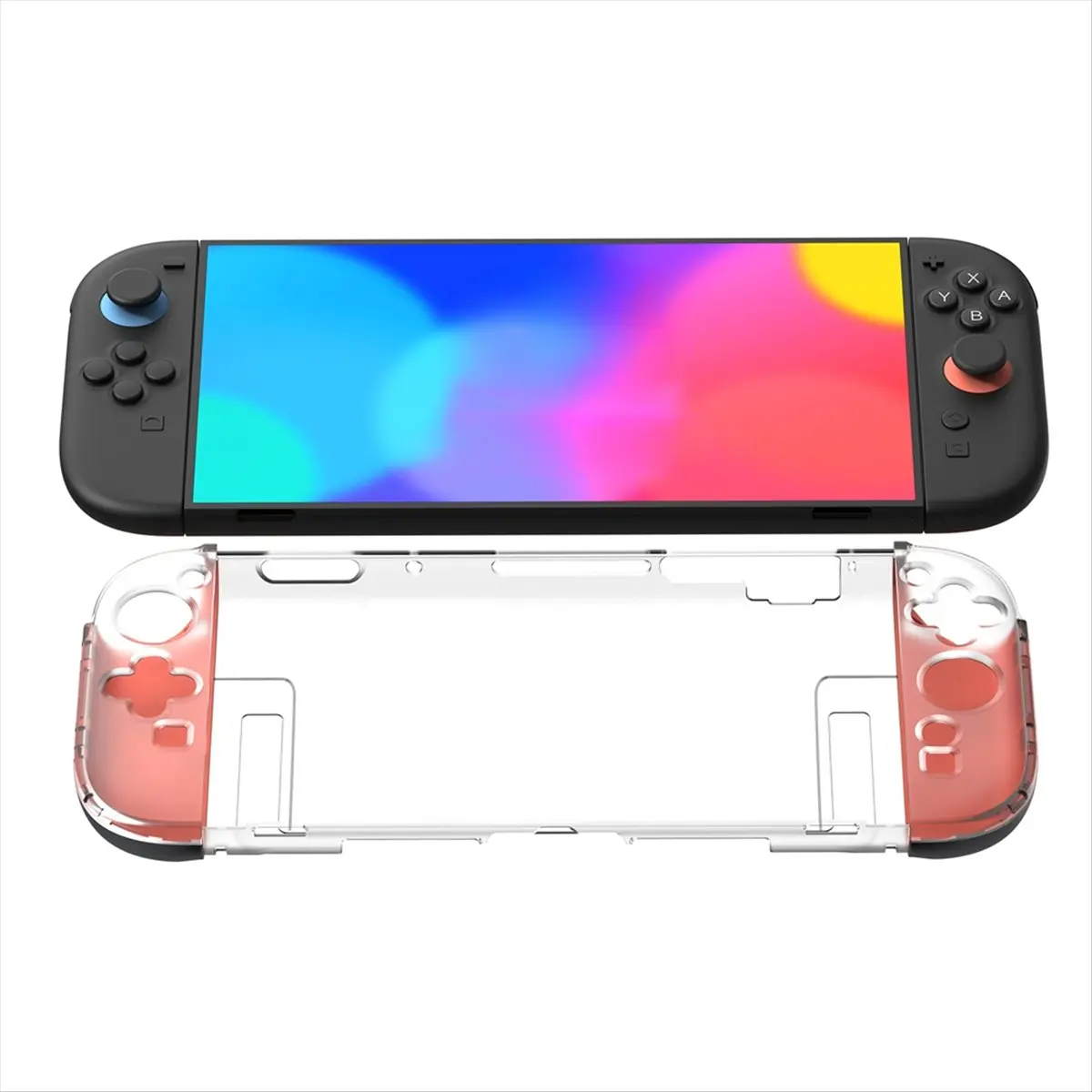 doyme Clear PC Hard Case for Switch 2 Protective Cover Anti-Scratch Protector Crystal Protector Case Shell with 4 Rocker Cap