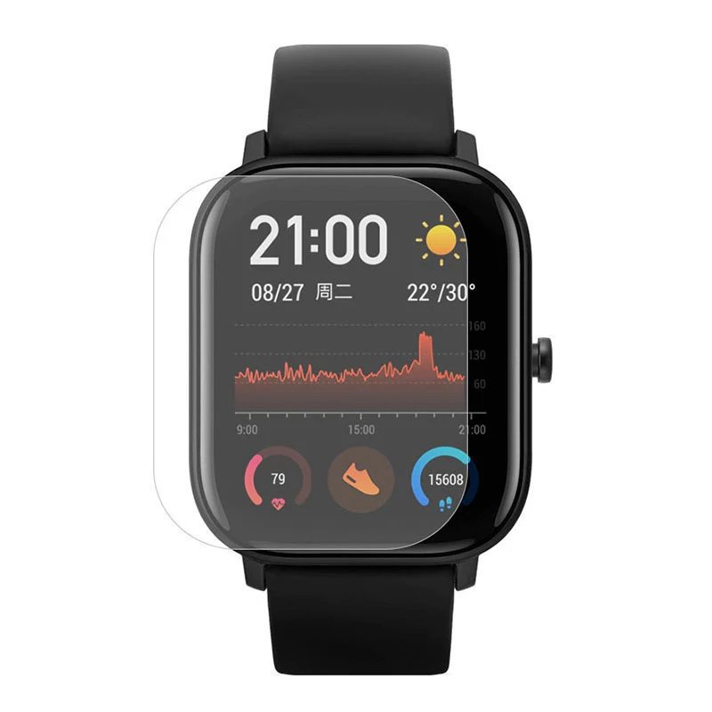 Мягкая прозрачная защитная пленка из ТПУ для смарт-часов Xiaomi Huami Amazfit GTS / GTS 2