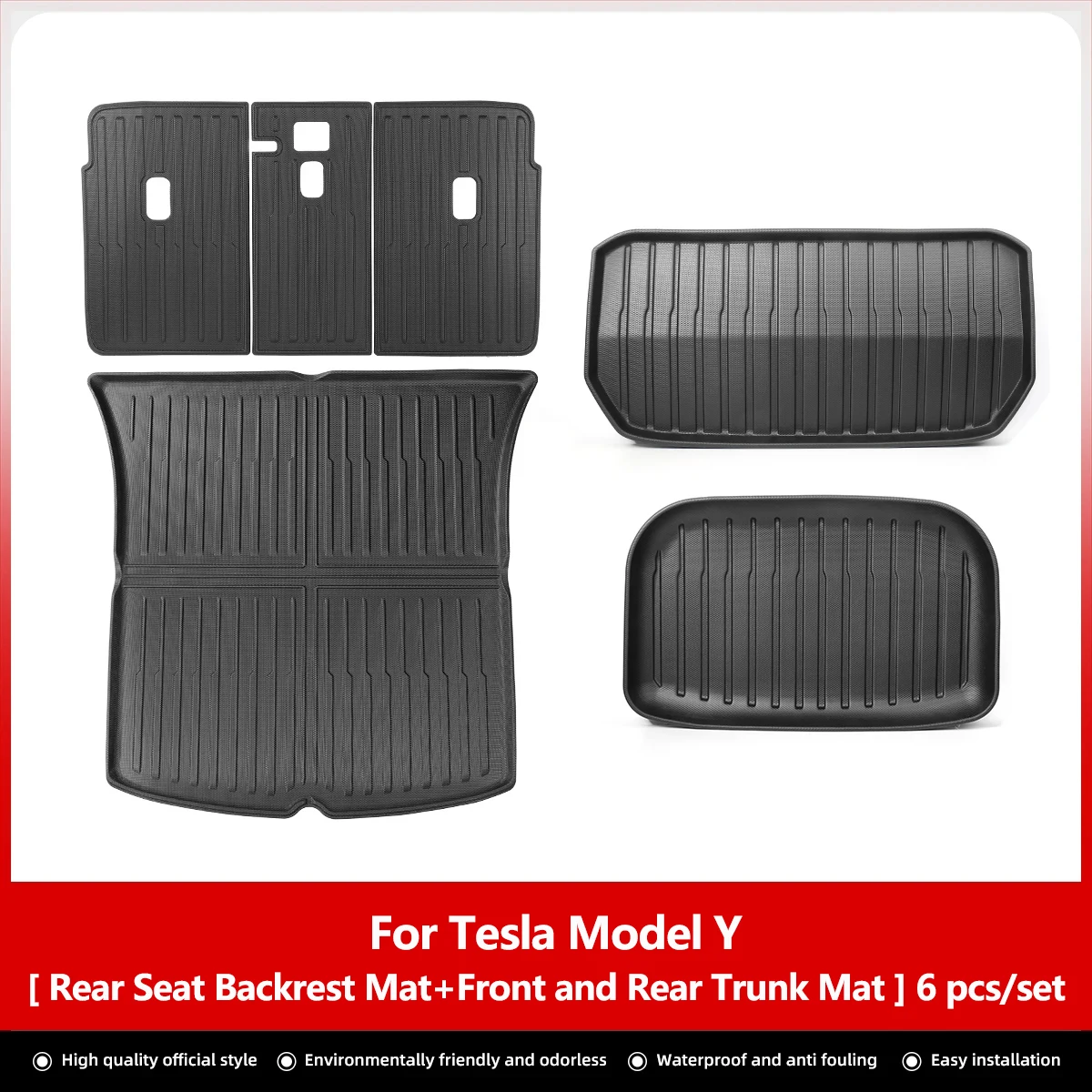 Luckease Voor Tesla Model Y Achterbank Rugleuning Beschermende Pad Kofferbak Mat Anti-Kick Pad Auto-interieur Accessoires 2021-2024