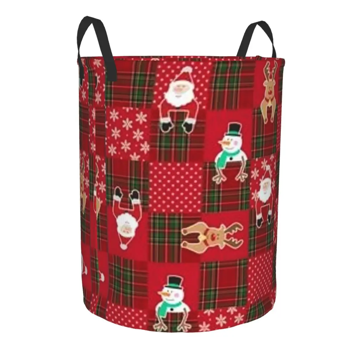 Custom Christmas New Year Laundry Basket Collapsible Snowman Gnome Clothes Toy Hamper Storage Bin for Kids Nursery