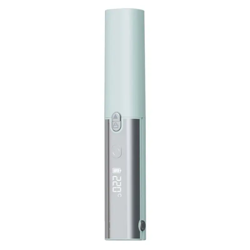 AA20-Portable Wireless Mini Hair Straightener Rechargeable Digital Temp Display Coating Straightener Curler
