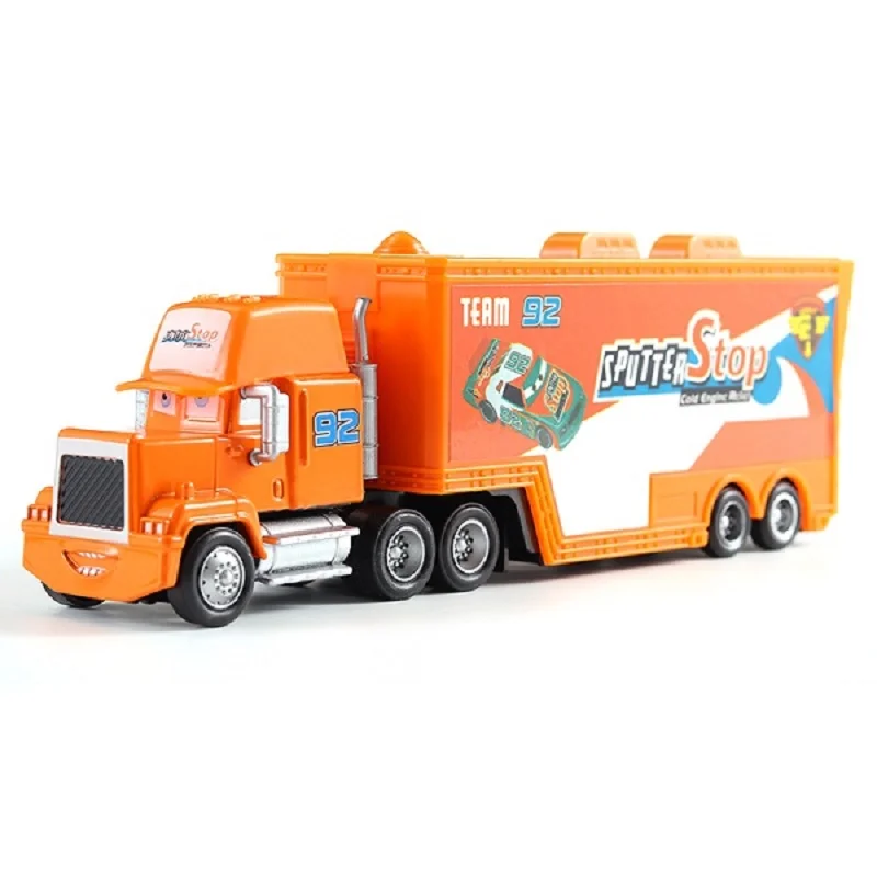 Cars Disney Pixar Cars No.92 Mack Racer's Truck Sputter Stop Diecast Toy Car Loose 1:55 Brand New In Stock Disney Cars3