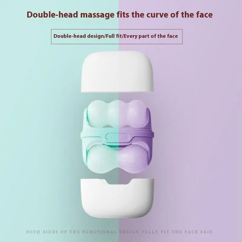 

Многофункциональный массажер для тела и лица 2-в-1: ролик для ледяного массажа с двойной головкой и функцией холодного компресса для охлаждающего ухода