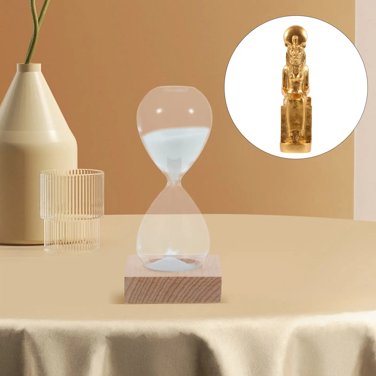 Glass Hourglass Timer Transparent 5 Minutes Sand Clock Desk Decor Home Study Timer Patience Training Sandglass