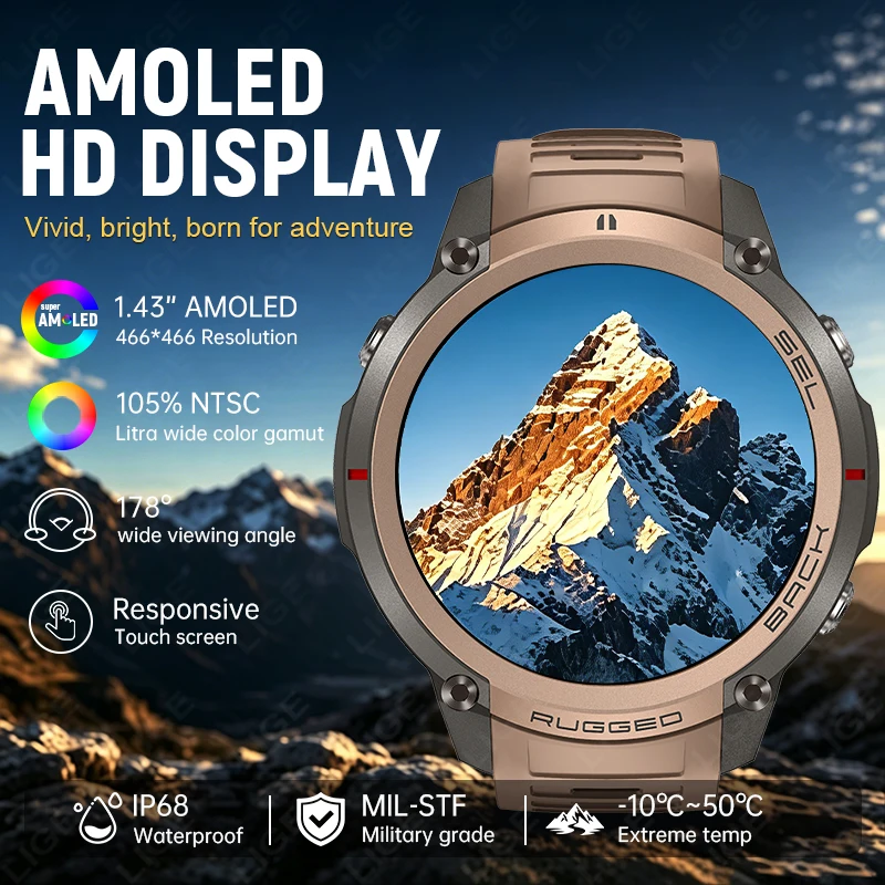 2026 GPS 스마트워치 남성용 군용 위성 오프라인  - Smartwatch Military Watches For Men 리뷰 및 가격