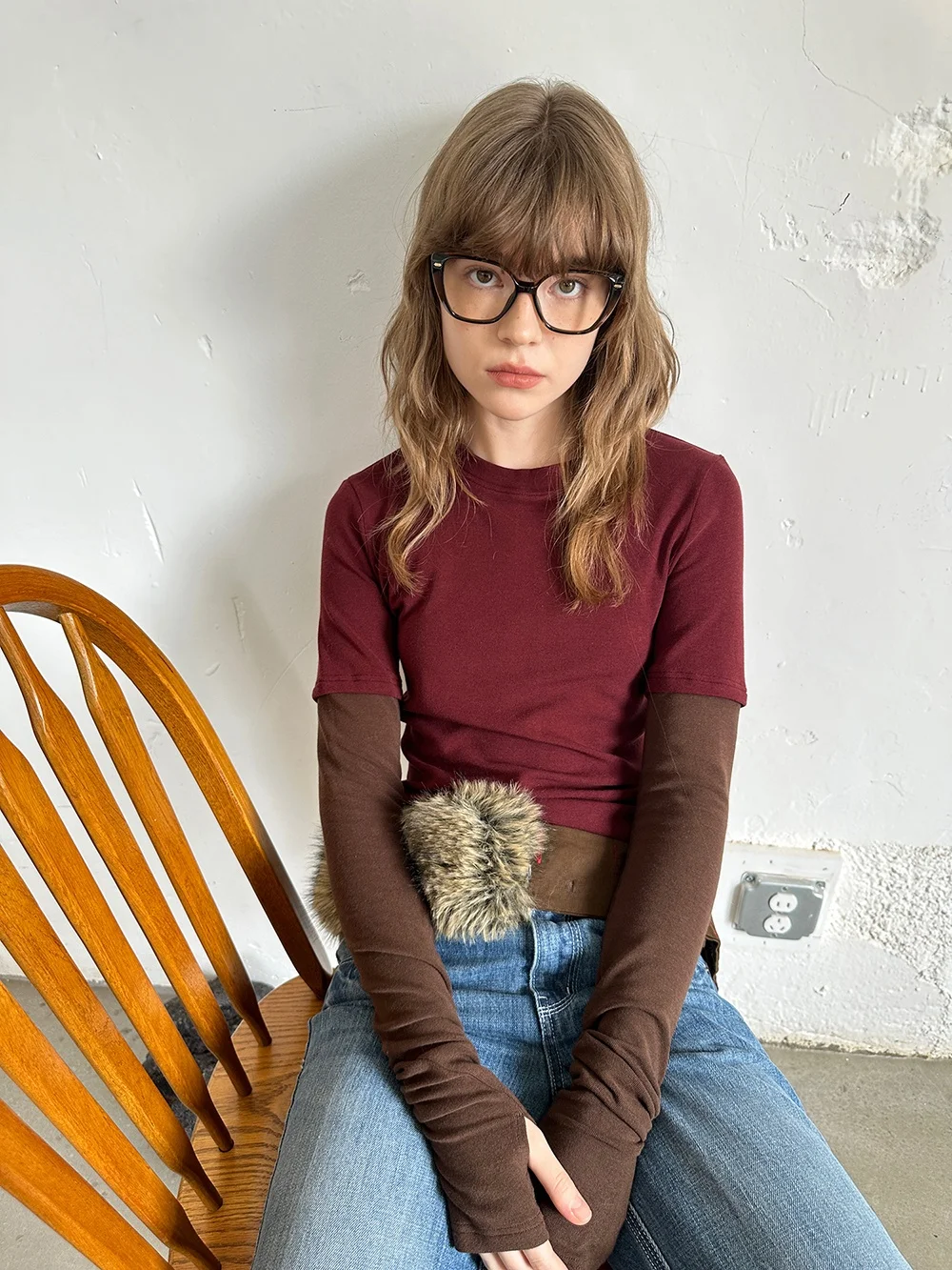 

Удобный женский пуловер с длинным рукавом и цветными вставками, новая зимняя модель, повседневный крой, из смесового хлопка, с круглым вырезом